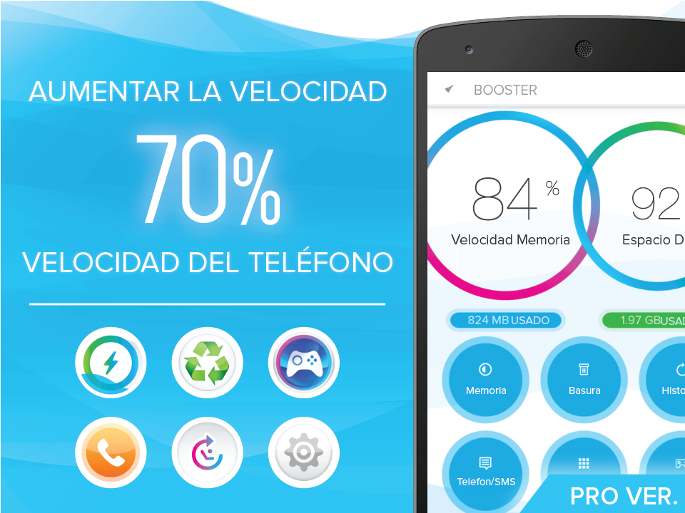 Android application Booster - Speed Cleaner Pro screenshort