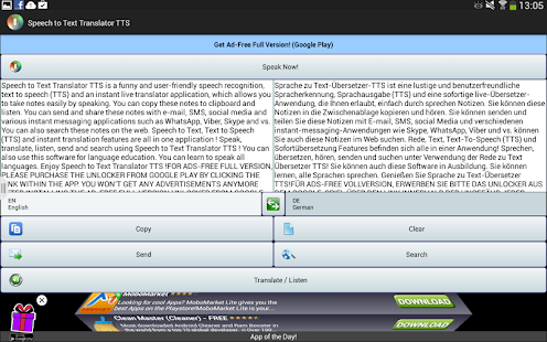 Sprache in Text Übersetzer TTS Capture d'écran