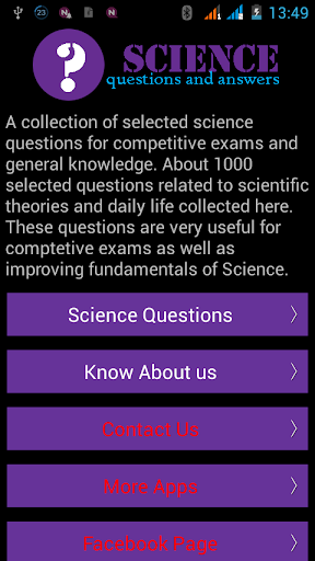 Science Questions Answers