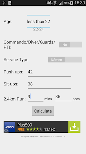 IPPT Score & Award Calculator Screenshots 4