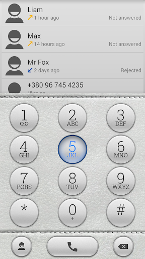 ExDialer Theme White Leather