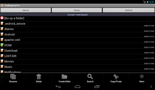AndExplorerPro (file manager) - screenshot thumbnail