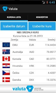 Kursna lista i konvertor Screenshots 1