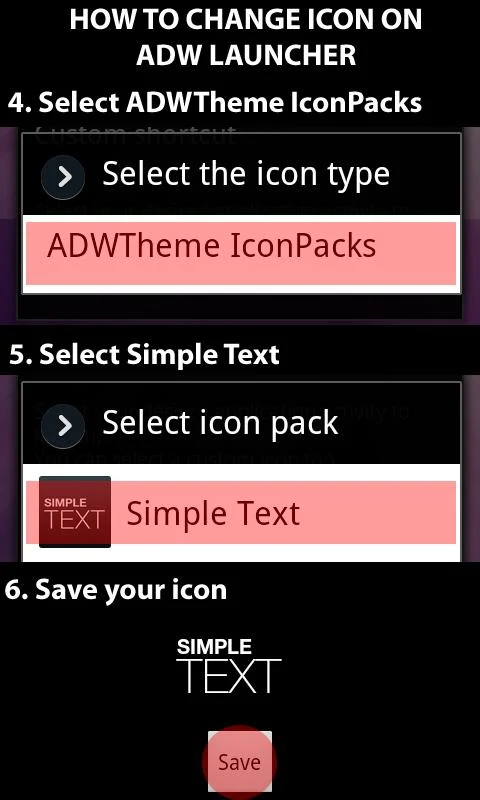 Simple Text-Text Icon Creator - screenshot