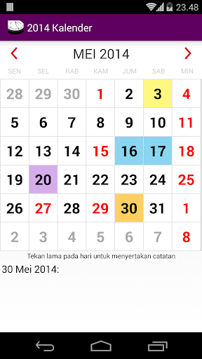 Indonesia 2015 Calendar