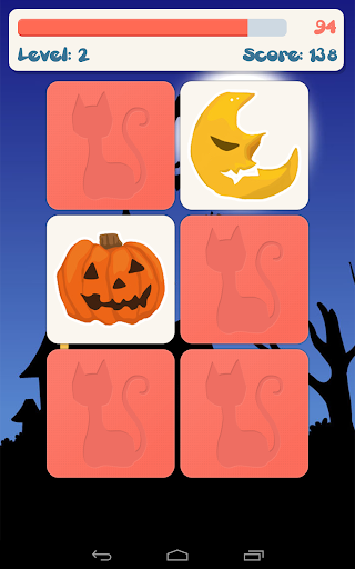 Memory game for kids Halloween