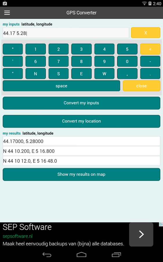 Gps coordinates converter android apps on google play