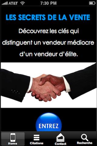 Android application LES SECRETS DE LA VENTE screenshort