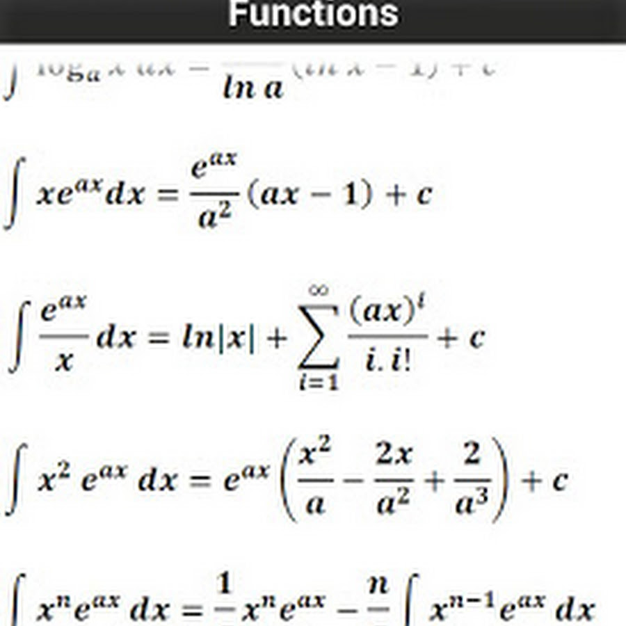what formulas are used in calculus Most important list of math formulas
