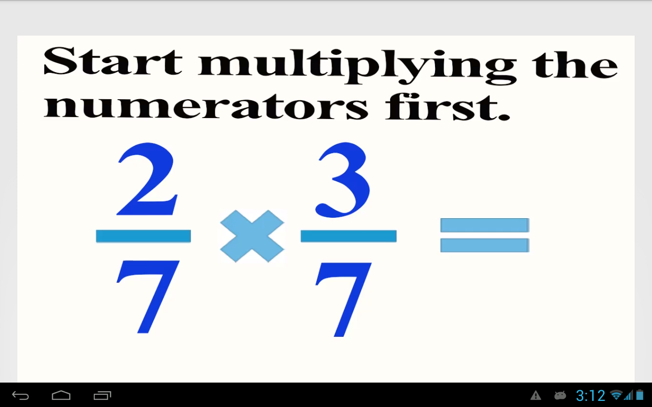 worksheet Multiply Fractions multiply fractions android apps on google play screenshot