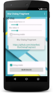 BlurDialogFragment Sample App Screenshots 1 BlurDialogFragment Sample App Screenshots 1