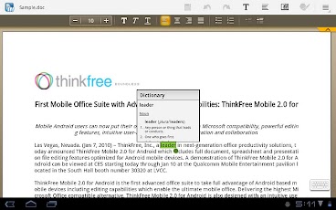 ThinkFree Mobile for Tablet