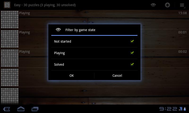 Tablet Sudoku Screen 2