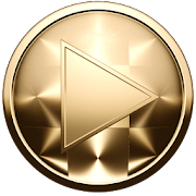 Poweramp skin GOLD ROUND BRUSH