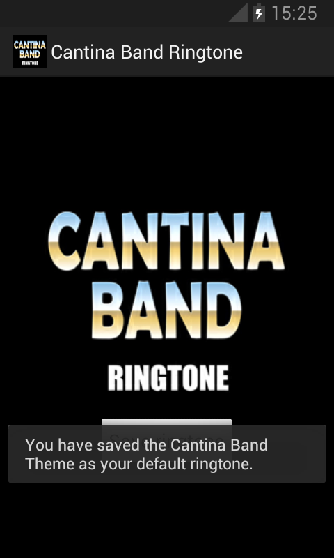 Cantina Band Ringtone Screen 2
