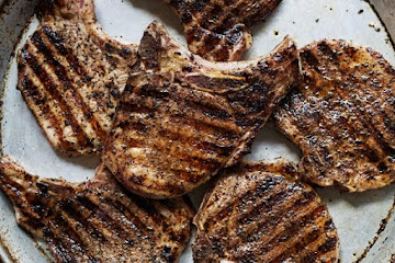 Coffee Crusted Grilled Pork Chops