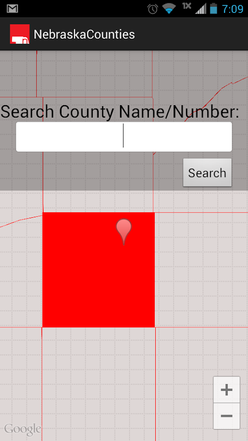 Android application Nebraska Counties screenshort
