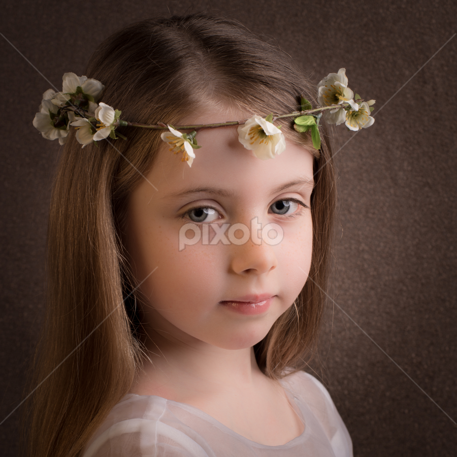 Flower girl by Milou Krietemeijer-Dirks - Babies & Children Child Portraits