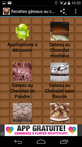 Recettes de Gateaux Chocolat