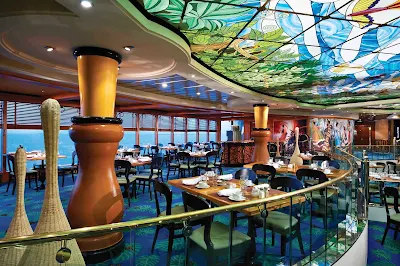 Have a relaxing meal at Norwegian Dawn's Blue Lagoon, a 24/7 restaurant known for its comfort food and excellent service.