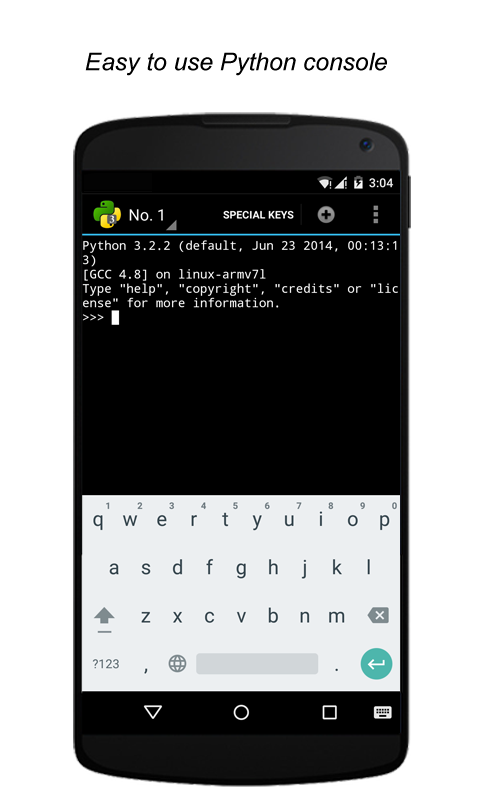 QPython3 - Python3 on Android Screen 3