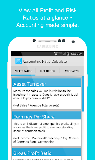 Accounting Ratio Calculator