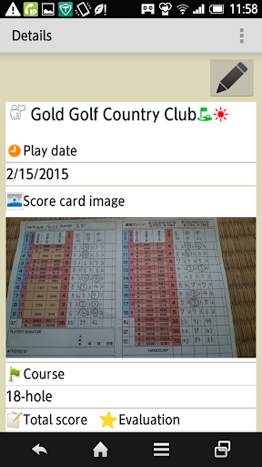 Golf Score Management PHOTO