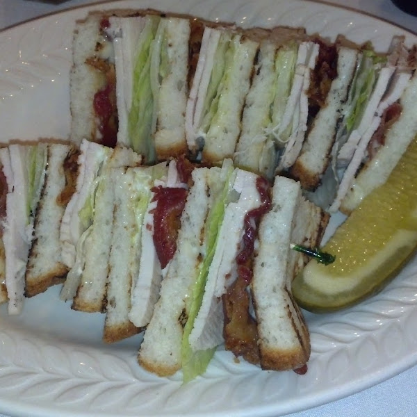 Turkey Club Sandwich on Udi's bread.  Loved being able to get this in a restaurant!  Usually a club 