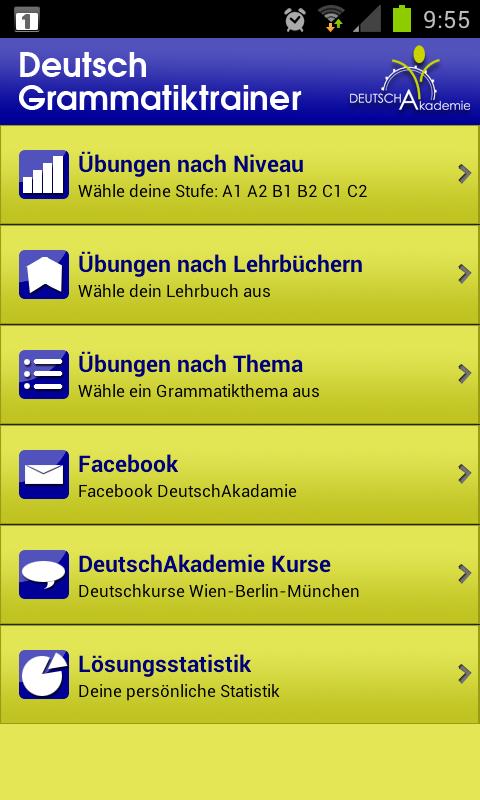 Android application Learn German DeutschAkademie screenshort