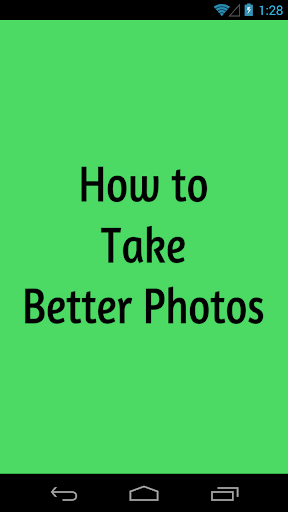 How to Take Better Photos