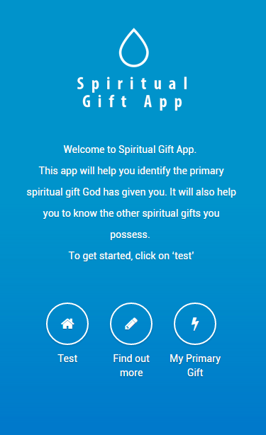 Spiritual Gift App Screen 1