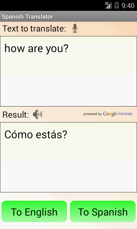 Mexican English Translation Google