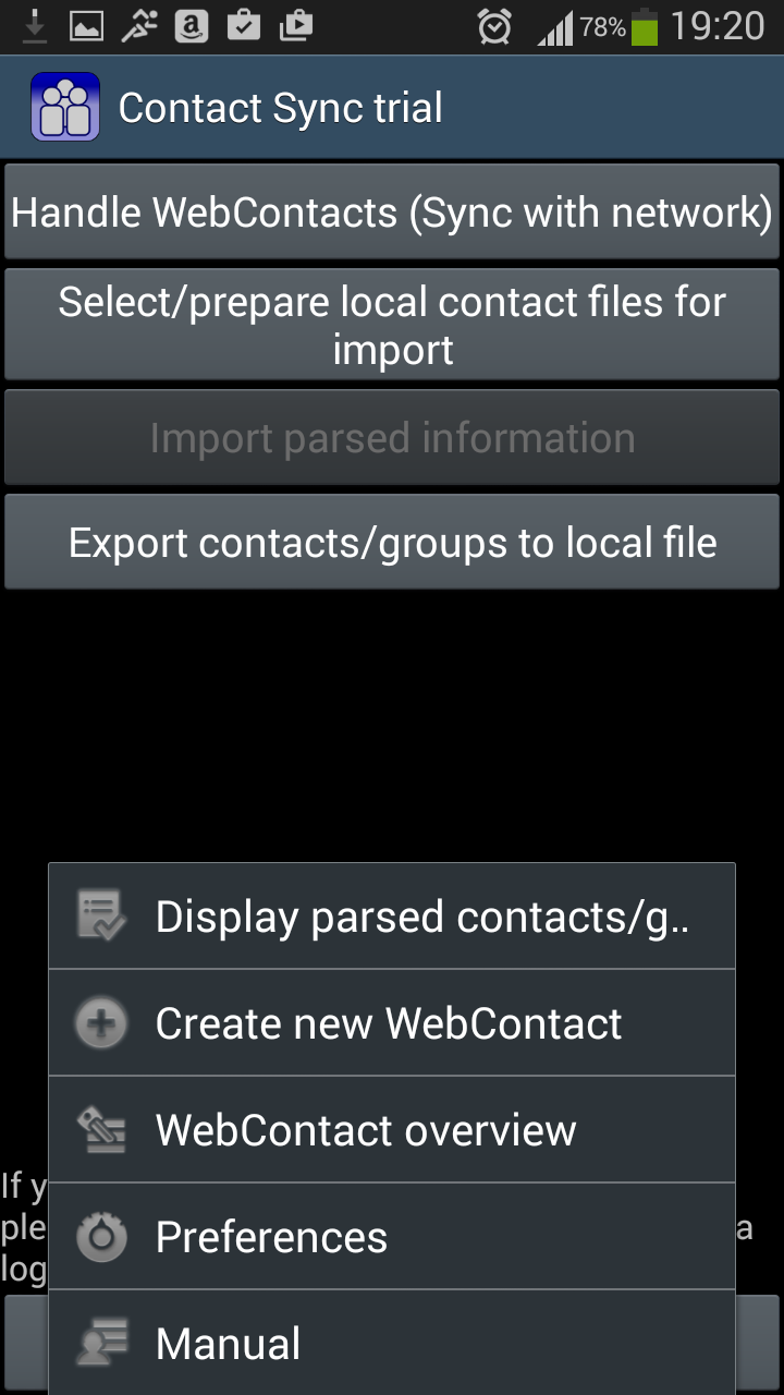 Android application ContactSync - CardDAV and more screenshort