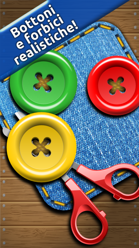 Android application Buttons and Scissors screenshort