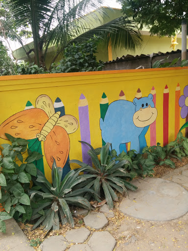 Butterfly and Hippopotamus Mural
