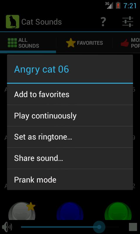 Cat Sounds Screen 2