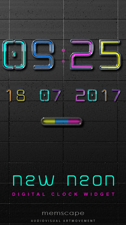 Android application NEW NEON Digital Clock screenshort