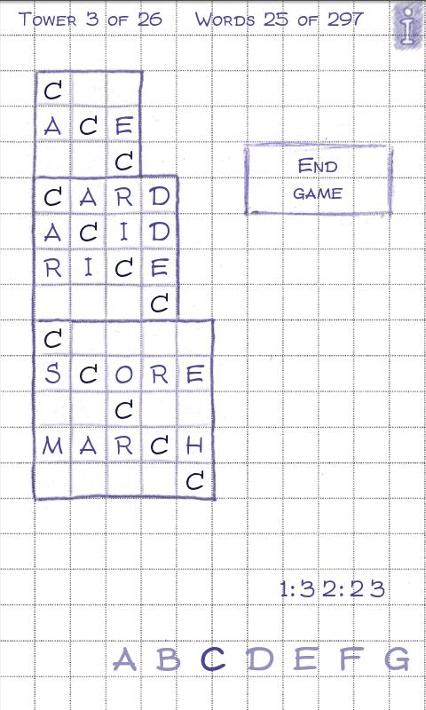 Word Tower (word game) Screen 3