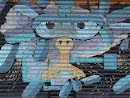 Mural Mono Azul