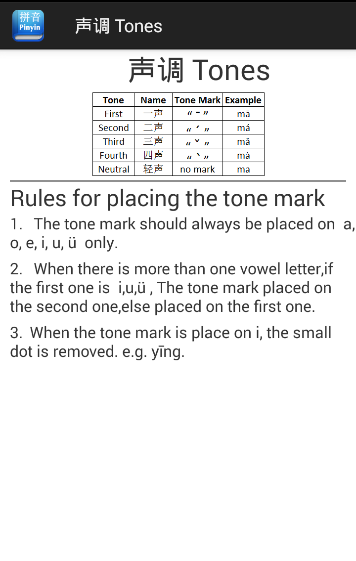 Easy Pinyin(En) Screen 3