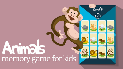 Animals memory game for kids