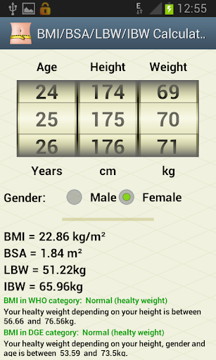 BMI BSA LBW IBW-Healthy Weight