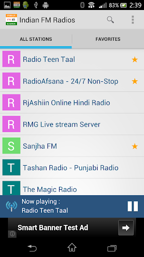 Indian FM Radios:100+ stations