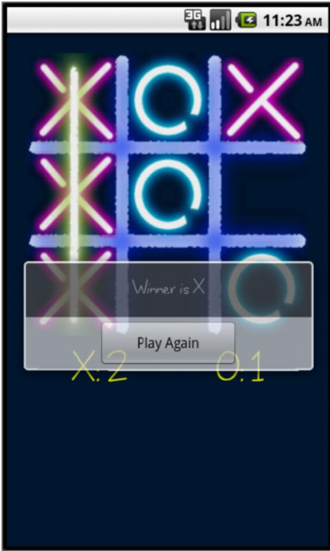 Tic Tac Toe Glow (No Ads) Screen 3