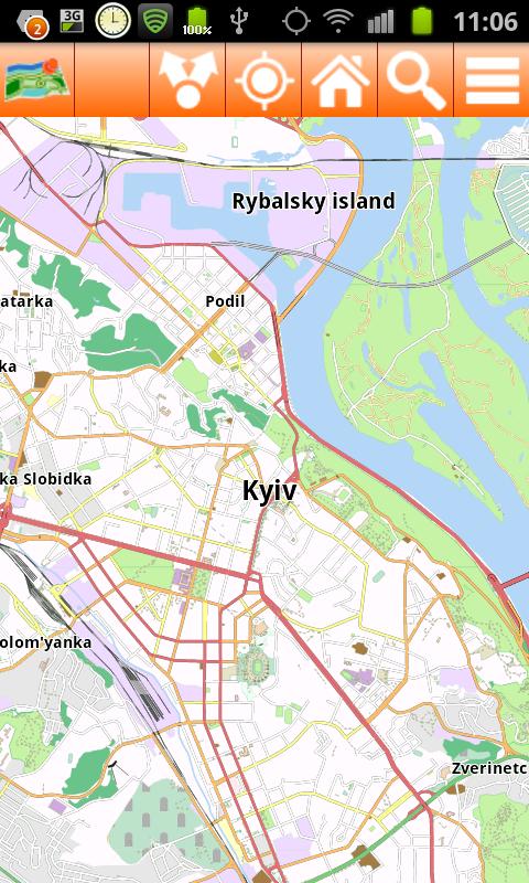 Kiev Offline mappa Map Screen 3