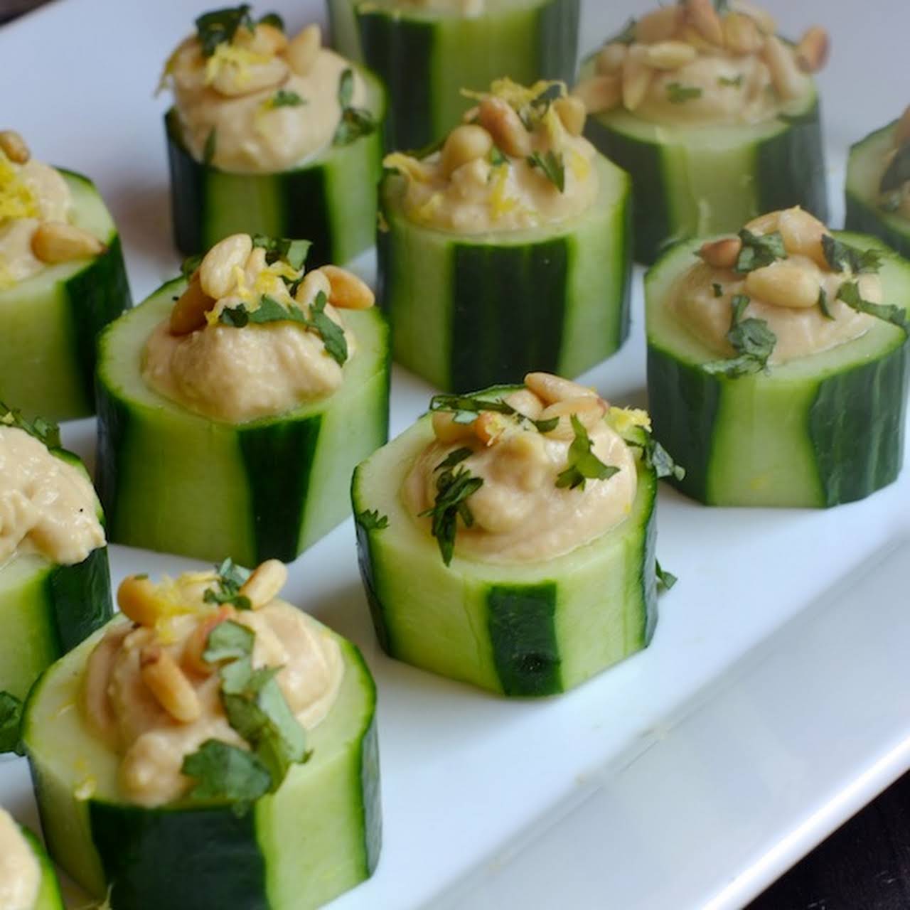 Hummus Cucumber Cup Appetizers