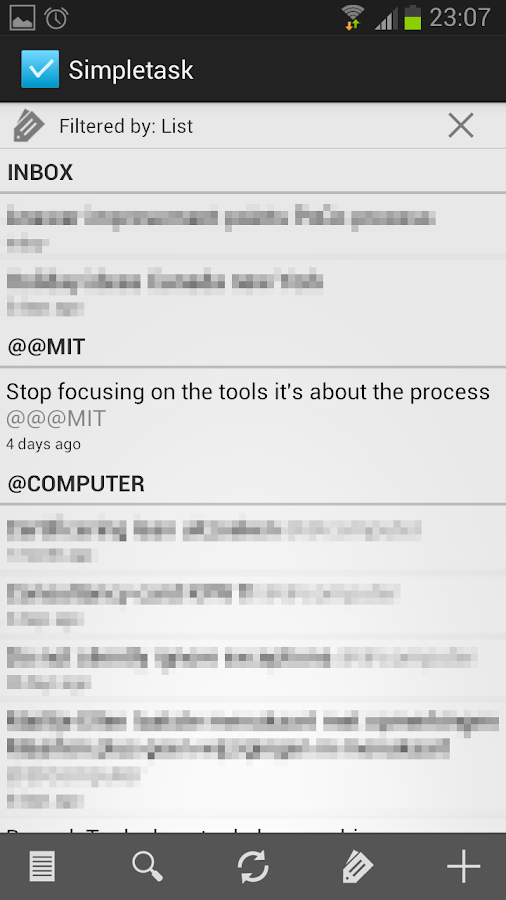    Simpletask- screenshot  
