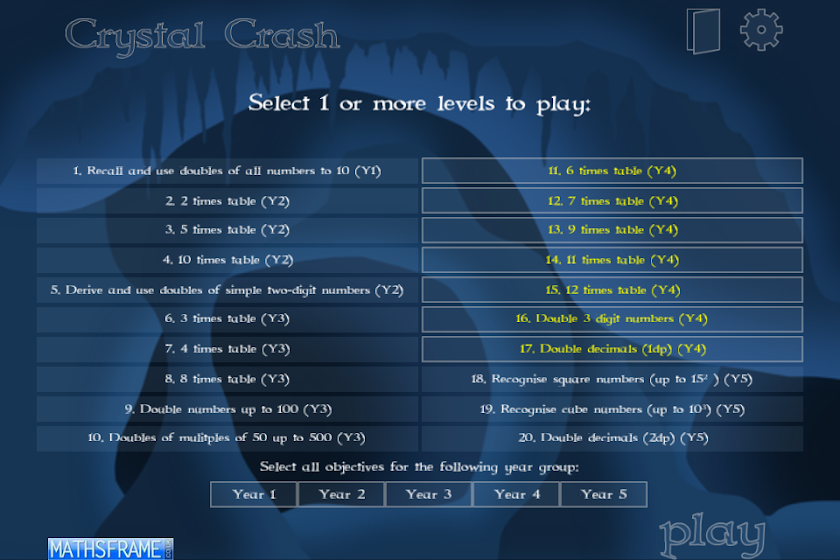 Crystal Crash Maths Screen 3