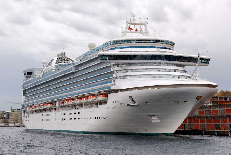 Ruby Princess in Istanbul at the Bosphorus Strait.