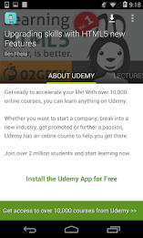 Free HTML5 Learning by Udemy poster 6